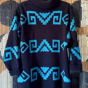 Vintage Women’s 80s Small Aztec Sweater Limited Express 1987 Collection Retro